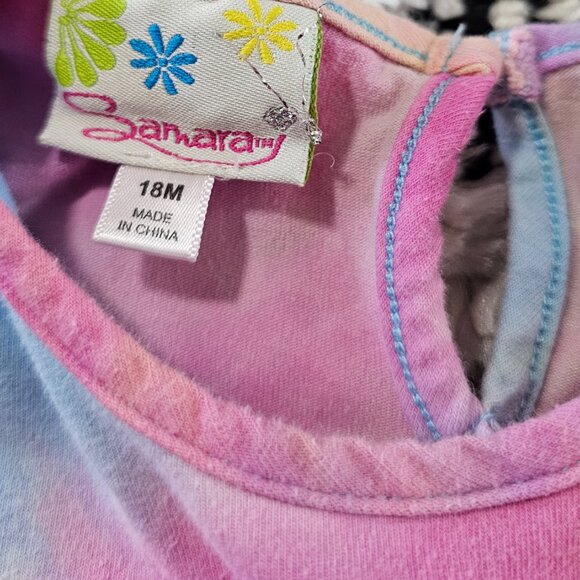 Samara Baby Girl Tie Dye Baby Doll Tank and Capri Set 18M - Picture 4 of 8